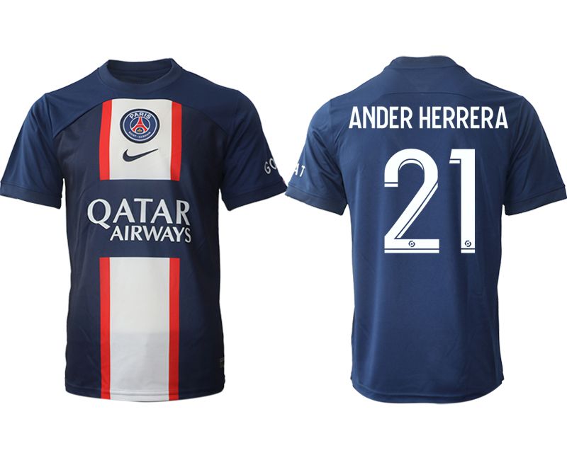 Men 2022-2023 Club Paris St German home aaa version blue #21 Soccer Jersey->paris st german jersey->Soccer Club Jersey